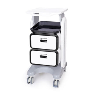 Beauty Styling Plant Rolling Cart Trolley With Double Drawer For Spa