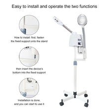 2 In 1 Pro Facial Steamer + 5x Magnifying Lamp Ozone Salon Spa Beauty Equipment