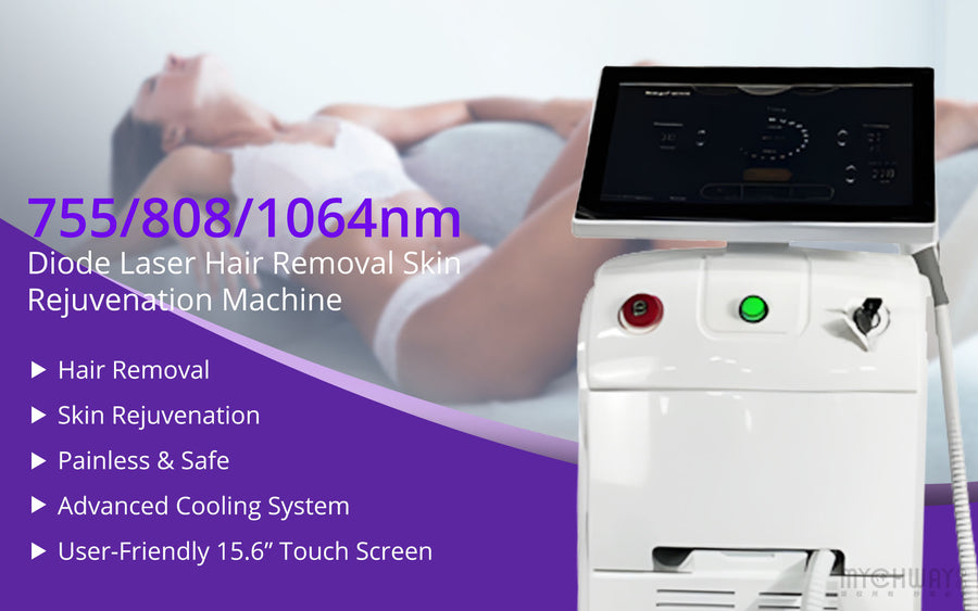 755/808/1064nm Wavelengths Diode Laser Hair Removal Skin Rejuvenation