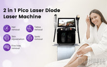 2 In 1 High-Power Pico Laser Diode Laser Machine For Tattoo Hair Spots Removal