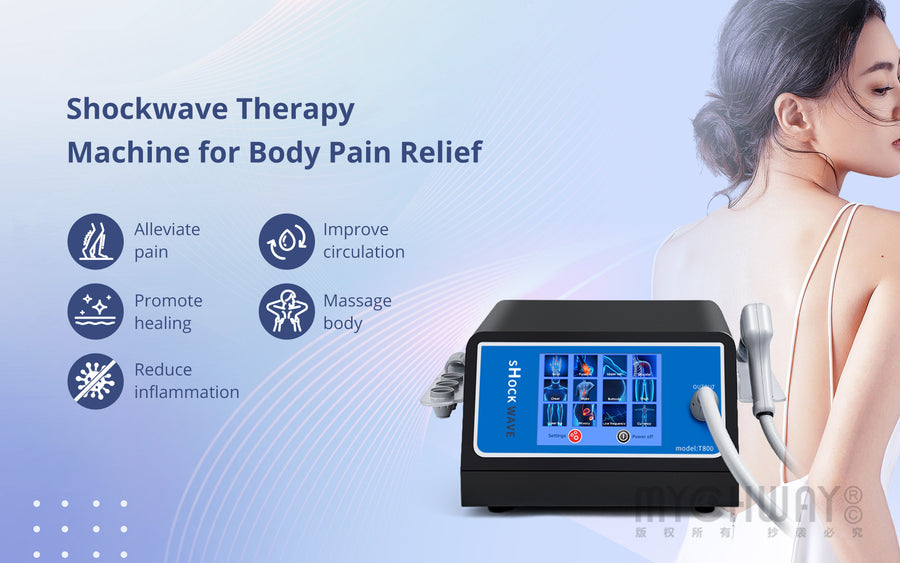 Shockwave Therapy Machine With 5 Working Heads For Body Pain Relief