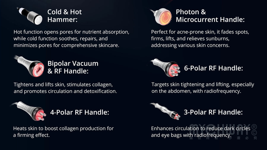 9 In 1 80k Cavitation Machine With RF Vacuum Laser Lipo Pads