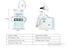7-in-1 Hydra Dermabrasion H2O2 Aqua Peeling Beauty Machine Facial Rejuvenation