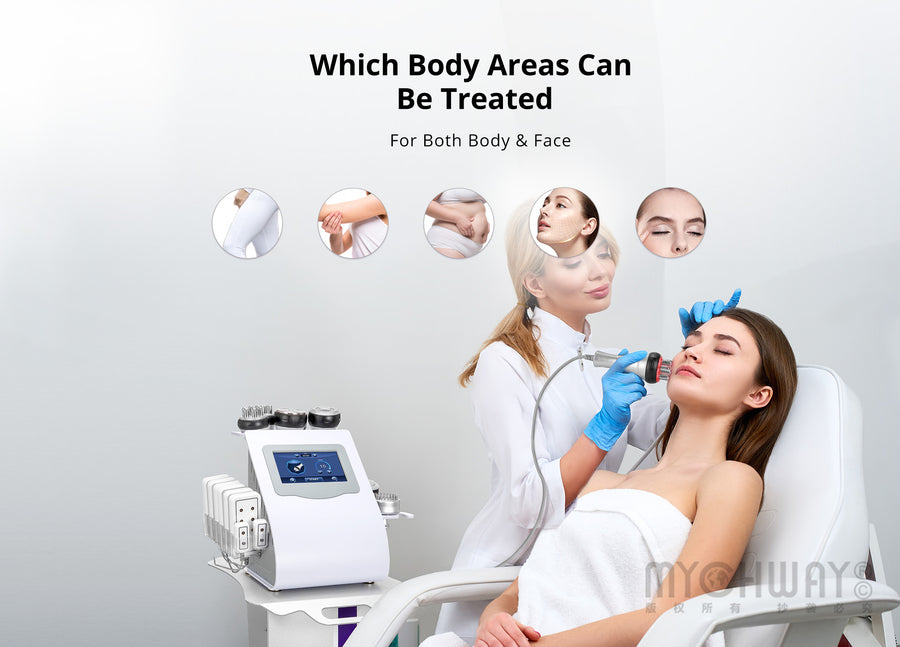 9 In 1 80k Cavitation Machine With RF Vacuum Laser Lipo Pads