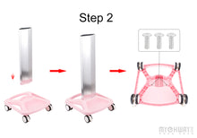 Salon Equipment Beauty Iron Plastic Trolley Stand Assemble For Ultrasonic Device