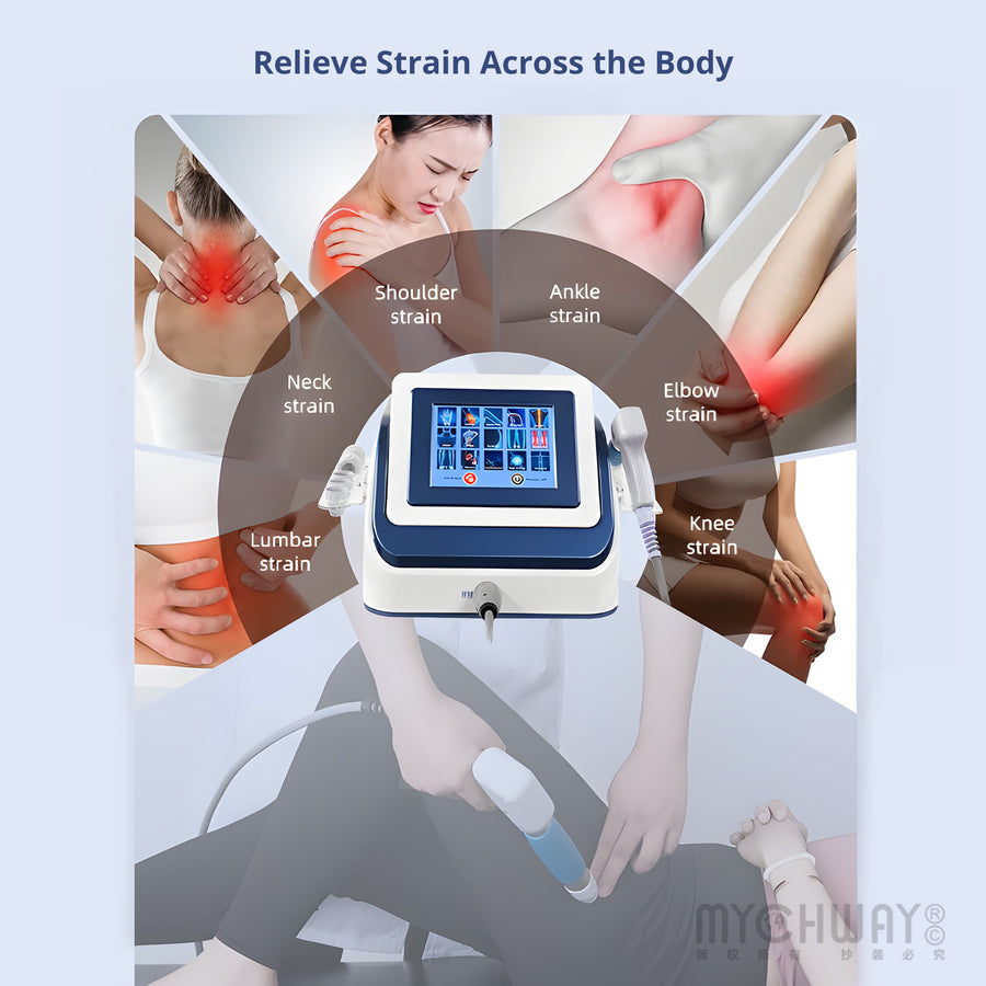 Shockwave Therapy Machine With 5 Working Heads For Body Pain Relief