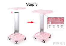 Salon Equipment Beauty Iron Plastic Trolley Stand Assemble For Ultrasonic Device