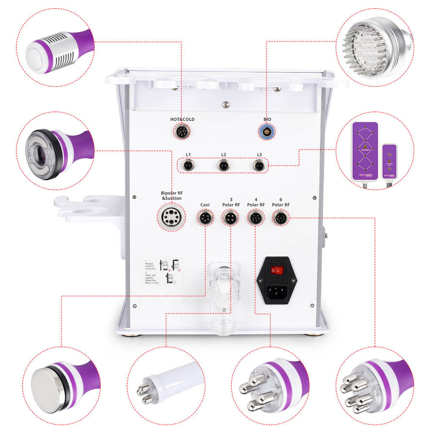 40k Cavitation Machine 9 In 1 RF Vacuum Cold Photon Micro Current Slim