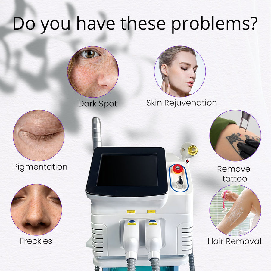 2 In 1 Diode 808nm Laser Hair Removal Machine Pico Skin Rejuvenation M