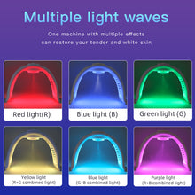 Folding 7 Colors LED Light Therapy Spectrometer with Near-Infrared Light & Nano Cold Spray Skin Rejuvenation for Spa Use