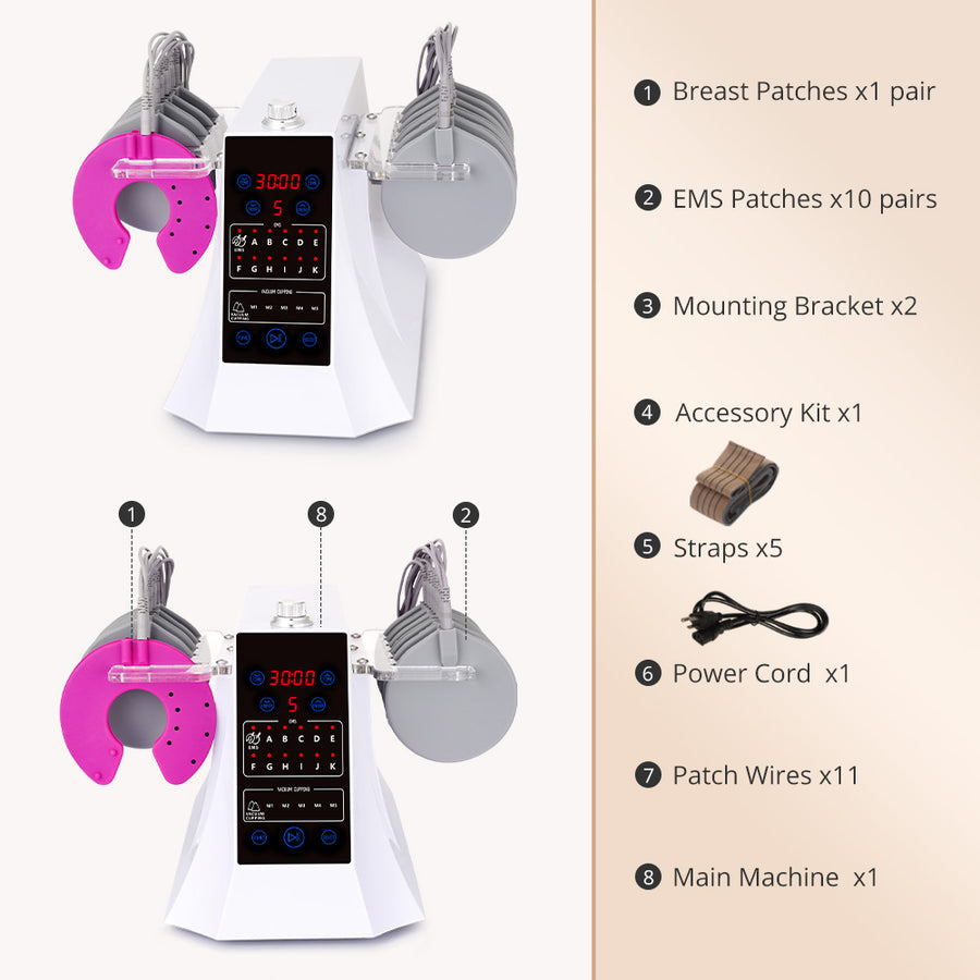 Stimulators/M.A.C.H.I.N.E. Promo ONLY ７“ EMS Muscle Stimulator Breast Massage Machine