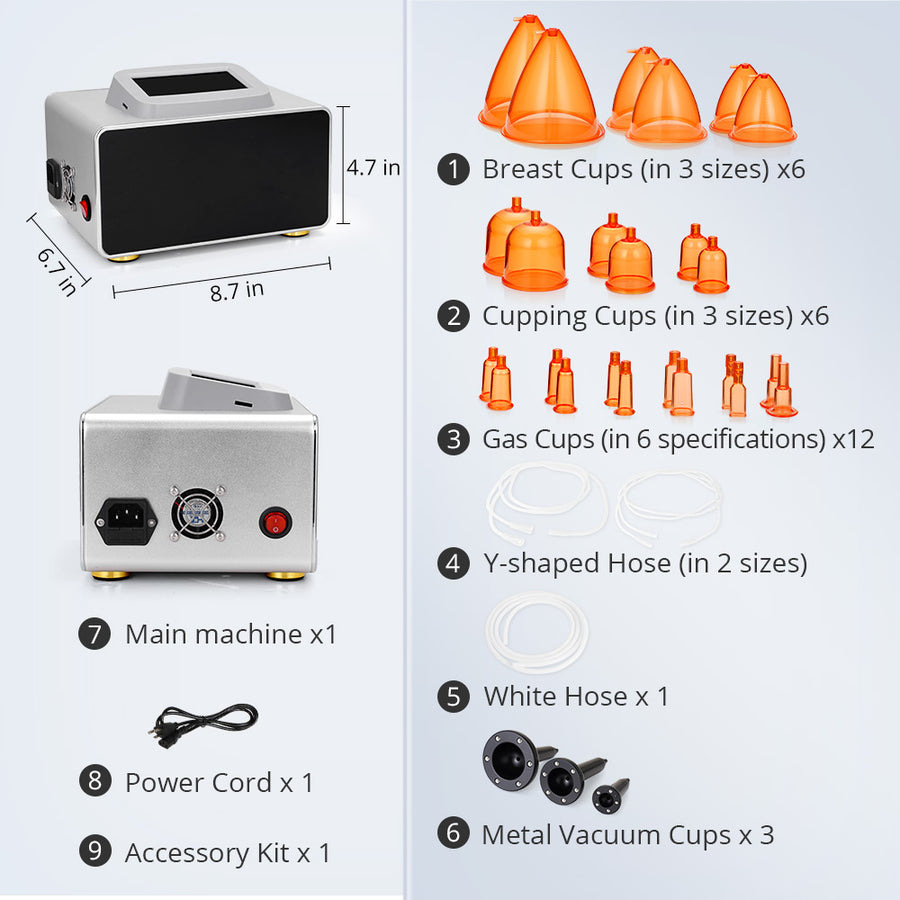 Vacuum Therapy Machine Touch Screen Vacuum Cupping Machine Multifuncti