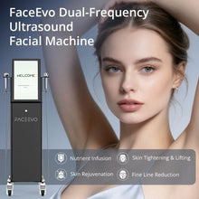 FaceEvo Ultrasound Facial Machine - 3 & 10 MHz Dual Frequency for Professional Skin Rejuvenation