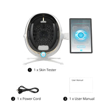 Skin Test Using Automat Skin tester with power cord and user manual on a white background