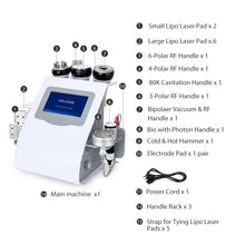 10 In 1 80k Cavitation Machine With RF Vacuum Laser Lipo Pads For Body Sculpting