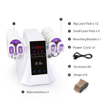 635NM 650NM LED Laser 5MW Laser Lipo 12 Big 4 Small Pads Slimming Machine