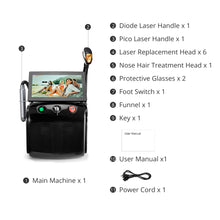 2 In 1 High-Power Pico Laser Diode Laser Machine For Tattoo Hair Spots Removal