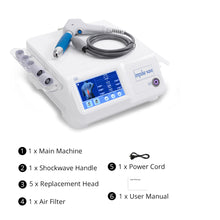 Medical device with components labeled on a white background