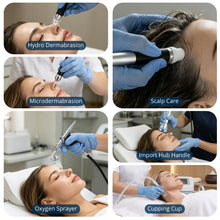8 In 1 Hydro Microdermabraion Aqua Peeling Machine with EMS Ultrasound EP Cupping Cups Oxygen Sprayer for Deep Cleansing Skin Tightening Nutrient Infusion