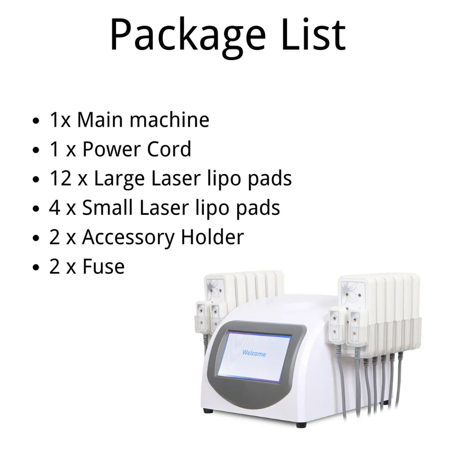 Best At Home Laser Lipo Machine with 16 Pads 5wm
