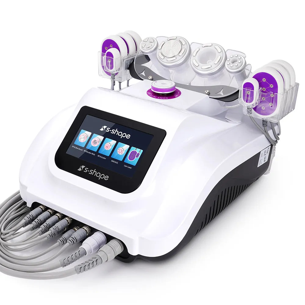 30K 6 In 1 S Shape Cavitation Machine Front View